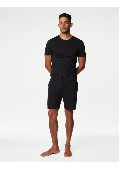 Marks & Spencer Regular Fit Supima Pijama Altı T07001231A Siyah
