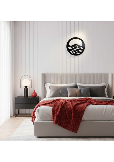 Nova Model Duvar Saati 50 X 50 Cm - Duvar Dekorasyon Ürünleri Siyah Beyaz