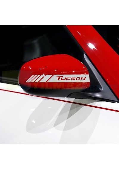 Hyundai Tucson Yan Dikiz Ayna Kapağı Şerit Oto Sticker Etiket 6Ad 20 X 2 Cm