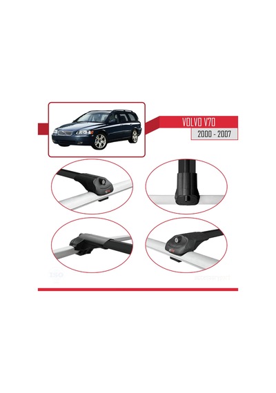 Volvo V70 2000-2007 Arası İle Uyumlu Ace-1 Ara Atkı Tavan Barı Si