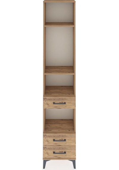 Arges Dolap 4 Raflı 3 Çekmeceli 44x30x221 Çam-çam Çam