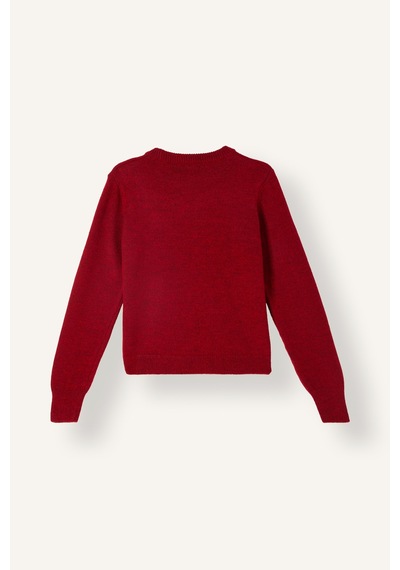 Defacto Regular Fit Bisiklet Yaka Triko Basic Kazak H9438ax26wnrd252 Kırmızı-rd252
