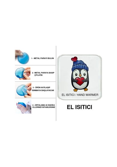 Sıa Penguen Cep Sobası,el Isıtıcı,sıcak Su Torbası Pvc 10x9,5cm Çok Renkli