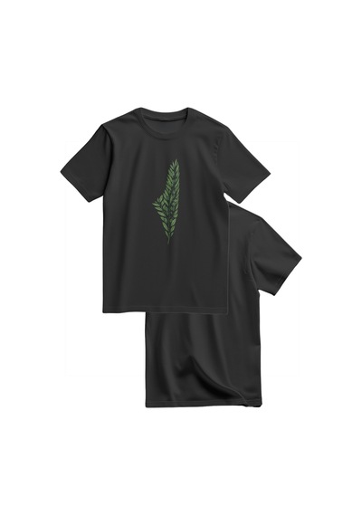 Kısa Kollu Zeytin Dalı İle Filistin Haritası Dijital Baskılı Unisex Filistin Tişört S - 2xl T300026 Siyah