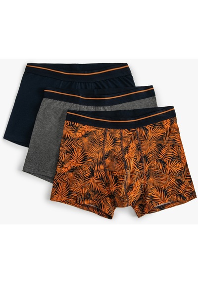 Koton 3'Lü Boxer Seti Yaprak Baskılı Çok Renkli Pamuklu Turuncu 4Slm90085Mk Turuncu Koton 3'Lü Boxer Seti Yaprak Baskılı Çok Renkli Pamuklu Turuncu 4Slm90085Mk Turuncu