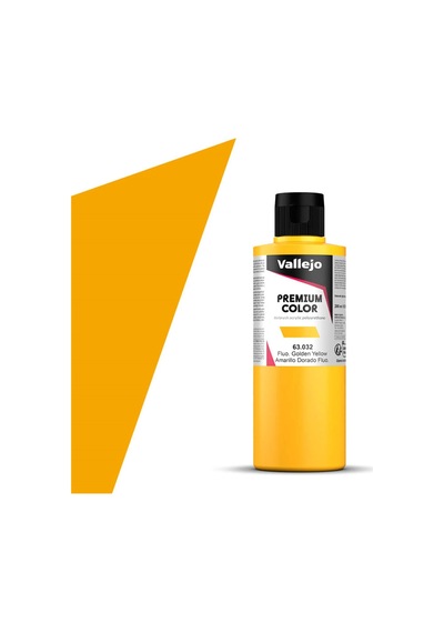 Vallejo 63032, 200 Ml. Gondel Yellow Fluo Premium Rc Color Maket Boyası Standart
