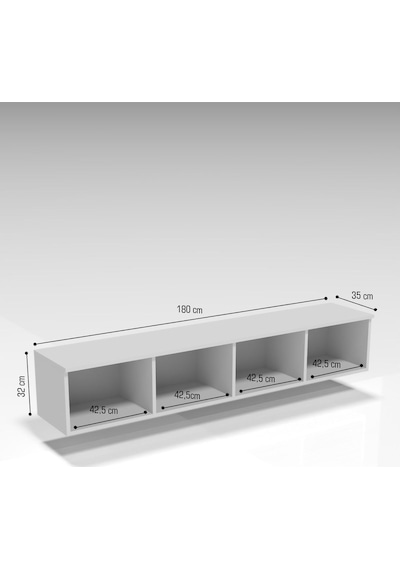 Bohem Şık 180 Cm 4 Kapaklı Mdf Kapak Duvar Tv Ünitesi Atlantikçam