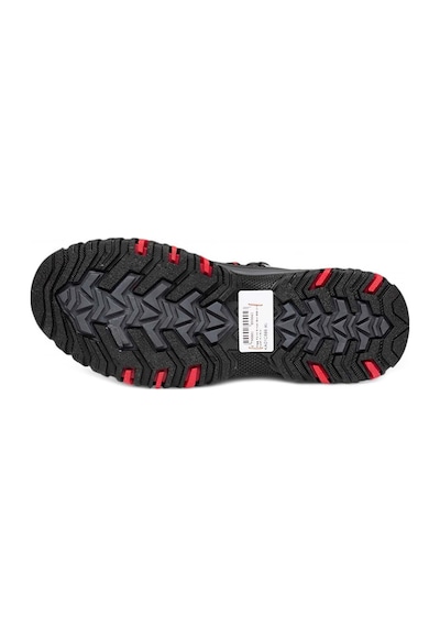 Erkek Yarım Boğaz Su Geçirmez Outdoor Bağcıklı Fermuarlı Bot Siyah - Kırmızı