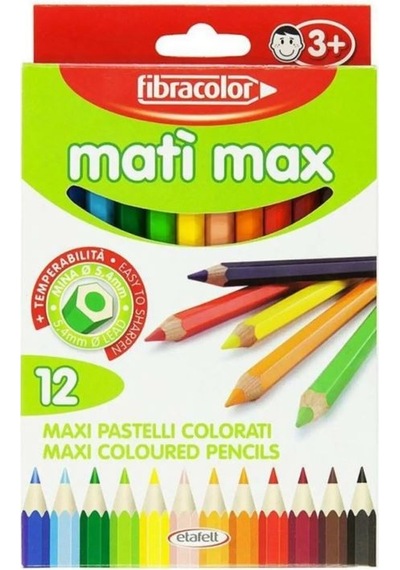 Fibracolor Mati Max Kalın Kuru Boya 12 Renk