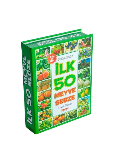 İlk 50 Meyve - Sebze Flash Cards Hafıza Kartları