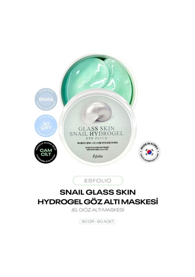 Salyangoz Glass Skin Snail Hydrogel Eye Patch Nemlendirici Ve Onarıcı Göz Maskesi