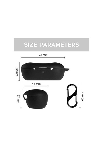 Oneplus Buds Z İle Uyumlu Kılıf Yumuşak Kaymaz Darbeye Çengelli Dayanıklı 360 Derece Çepeçevre Koruyucu Tpu Kılıf Siyah