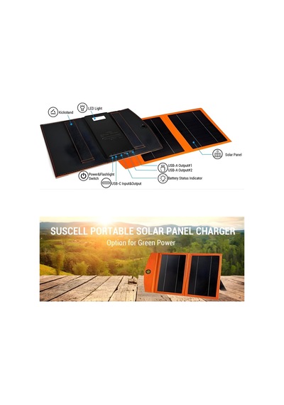 10w Çift Güneş Panelli 10000mah Solar Powerbank Led Fenerli, Kamp Yürüyüş Dağcılık Motor Ve Acil Durumlar İç