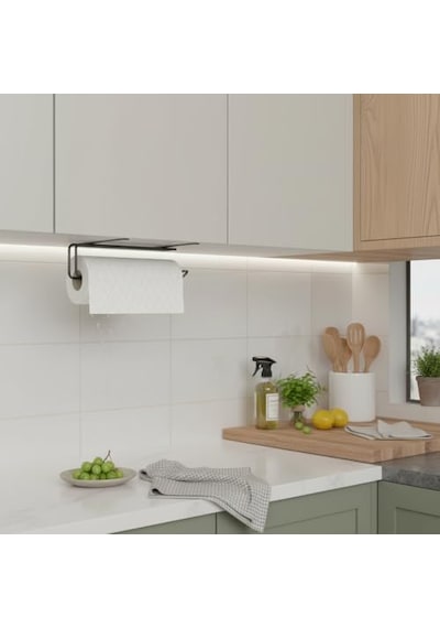 Havluluk Peçetelik Askısı Banyo Mutfak Düzenleyicisi Kağıt Rulo Havlu Askılığı Pratik Siyah Rulo 4 Renk