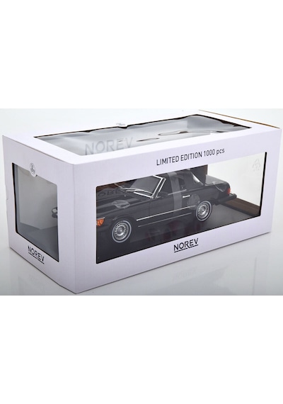 1:18 Norev 1979 Mercedes 450sl R107 Us-version American Gigolo Black Diecast Metal Minyatür Model Araba 25cm