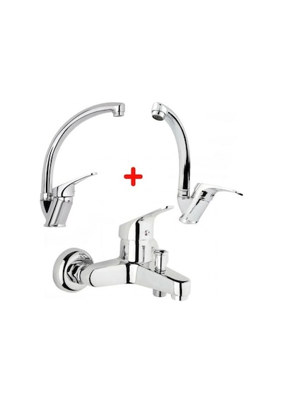 Mix Banyo Bataryası Lavabo - Evye 3 Lü Avantajlı Set Renkli