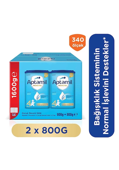 Aptamil 4 Prebiyotikli Çocuk Devam Sütü 800 G x 2 Adet 1600 G