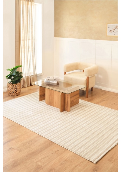 Kaşmir Halı 7/24 Sahara Emma Bej 80x300 CM Salon Mutfak Halısı Yolluk Kilim