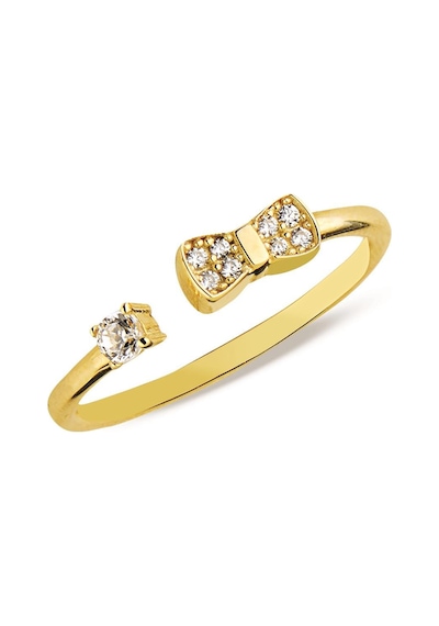 Goldkupe 14 Ayar Altın Fiyonk Formlu Ayarlanabilir Yüzük 1,56 Gr-6416