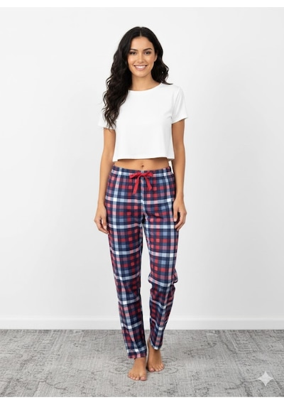 Bambu Likralı Ring Viskon Pijama Altı Çok Renkli
