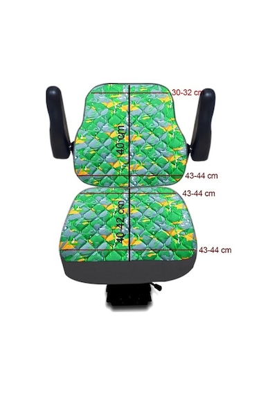 Kabinli Traktör 2 Parça Koltuk Kılıfı- Yeşil Kamuflaj - Impertex
