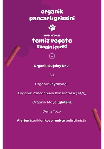 Humm Organic Organik Vegan Pancarlı Grissini 55 Gr Hmo-0003 HMO-0003