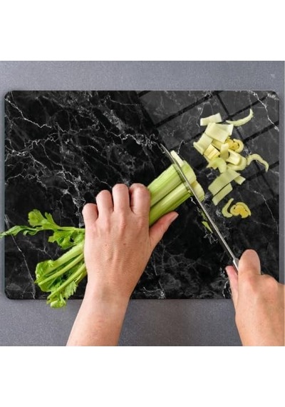 Cam Kesme Tahtası Siyah Mermer 30x40 Cm Diğer