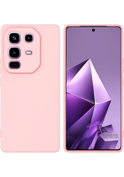 Infinix Note 50 Pro Uyumlu Silikon Kılıf - Kamera Korumalı Esnek Pastel Renk Kapak - Pudra