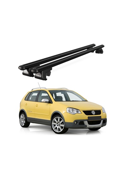 Volkswagen Polo Cross 2006-2009 Uyumlu Siyah Ara Atkı Port Bagaj Tavan Barı