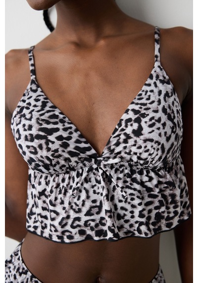 Penti Leopard Siyah Bralet