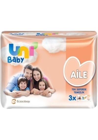 Uni Baby Aile Islak Havlu 3X52'Li