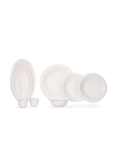 Schafer Superfine Bone Elixir Yemek Takımı 56 Parça-platin Beyaz - Platin