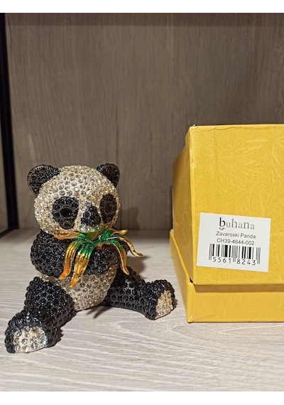 Swarovski Taşlı Panda Mücevherlik / Dekoratif Biblo
