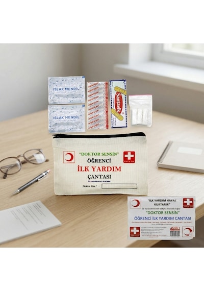 Bez Çantalı Öğrenci İlk Yardım Seti