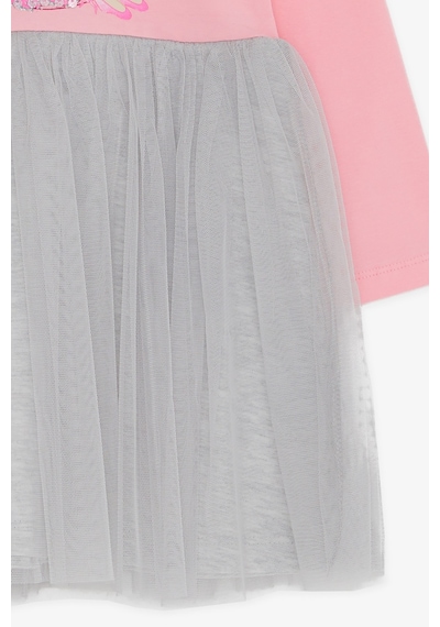 Breeze Kız Çocuk Uzun Kollu Elbise Pullu Kız Baskılı 1.5-5 Yaş, Pembe Breeze Kız Çocuk Uzun Kollu Elbise Pullu Kız Baskılı 1.5-5 Yaş, Pembe