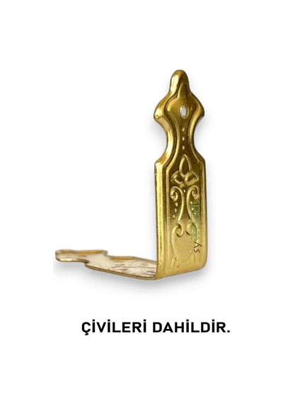 Dekoratif Kutu Kenarı 4 Adet Kutu Sandık Aksesuar Sarı Sarı