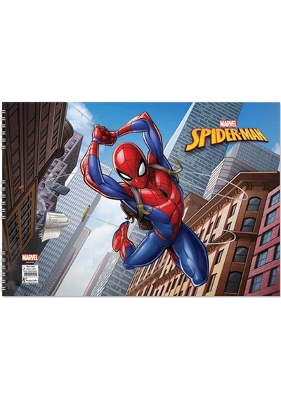 Spiderman Resim Defteri 25 X 35 Cm. 15 Yaprak - Oturan Spiderman Diğer