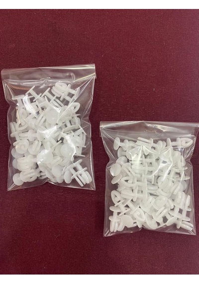 Beyazıt 50'şer Adet 2 Paket Kolay Geçmeli Korniş Düğmesi Beyaz Byzt243 Sku: Zeus8690010203748 50 x 22