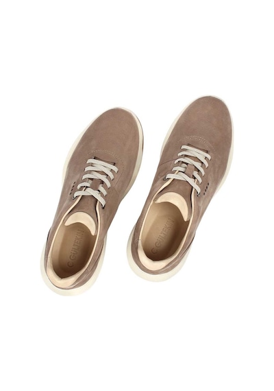 Erkek Kum Kalın Tabanlı Nubuk Deri Sneaker Kum Beji