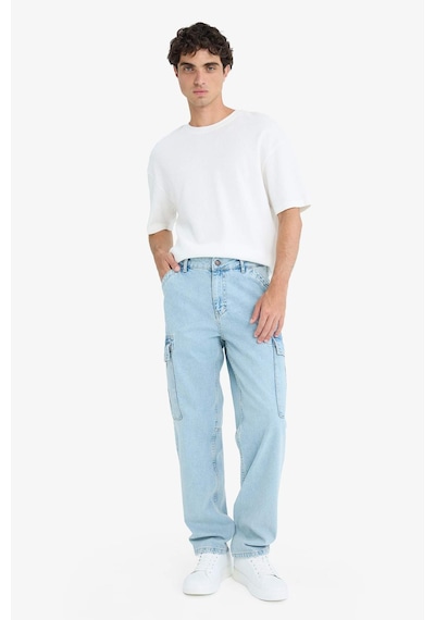 Defacto %100 Pamuk Relax Fit Rahat Kesim Düz Paça Kargo Cepli Jean Yıkamalı Pantolon F2381AX25SP Mavi Defacto %100 Pamuk Relax Fit Rahat Kesim Düz Paça Kargo Cepli Jean Yıkamalı Pantolon F2381AX25SP Mavi