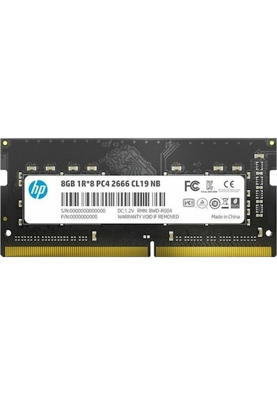 HP S1 7EH98AA 8 GB DDR4 2666 MHz CL19 Notebook Ram