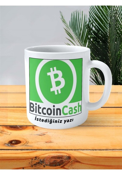 Bitcoin Cash Baskılı Kupa Bardak Kişiye Özel Desen 1 Çok Renkli