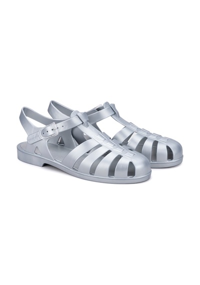 S10346 Bıarrıtz Metal Gümüş Kadın Sandalet Plata