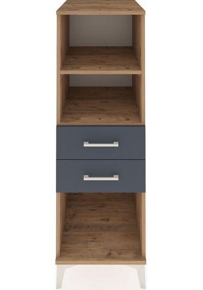 Kronos Dolap 2 Raflı 2 Çekmeceli 44x59x134 Çam-antrasit Çam