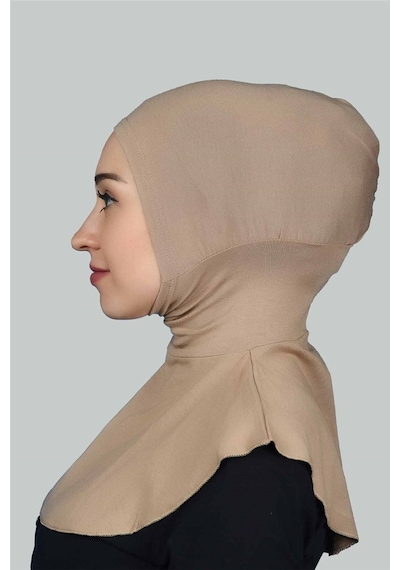 Altobeh Kadın Tesettür Pratik Boyunluklu Hijab - Sporcu Bone Koyu Bej Altobeh Kadın Tesettür Pratik Boyunluklu Hijab - Sporcu Bone Koyu Bej
