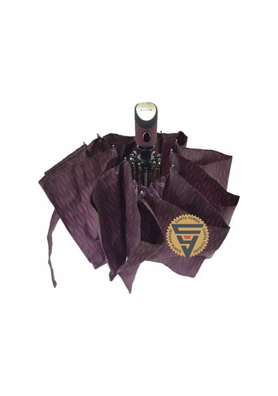 April A-217l Unisex Tam Otomatik Şemsiye Desenli Mor Siyah