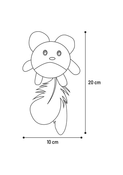 Fl Ct Jeany Kot Desenli Catnipli Mavi Peluş Tüylü Oyuncak