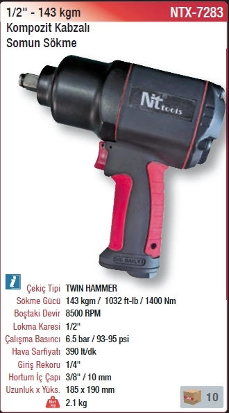 Nt Tools NTX-7283 1/2 Somun Sıkma Makinesi