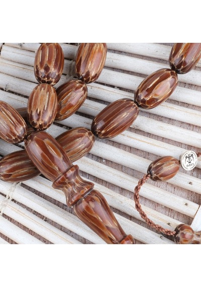 Vahşi Palmiye Ağacı Badem Kesim 7.5x13mm Tesbih