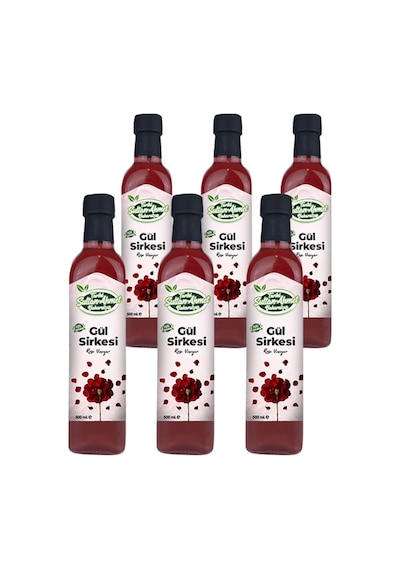 Gül Sirkesi 6x500 Ml %100 Katkısız Doğal Özel Üretim